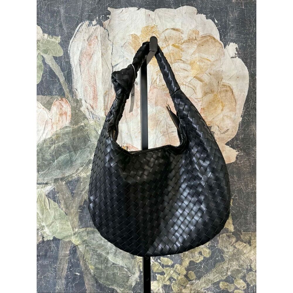 New Anthropologie Melie Bianco Brigitte Large Faux Leather Shoulder Bag - Picture 9 of 16
